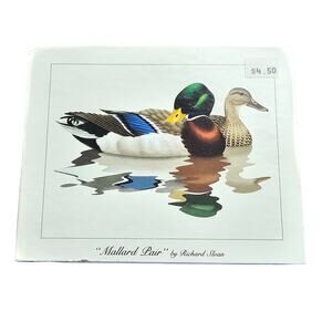 Sport'en Art Richard Sloan Mallard Pair Notecard Blank Vintage Stationery 8 Pcs